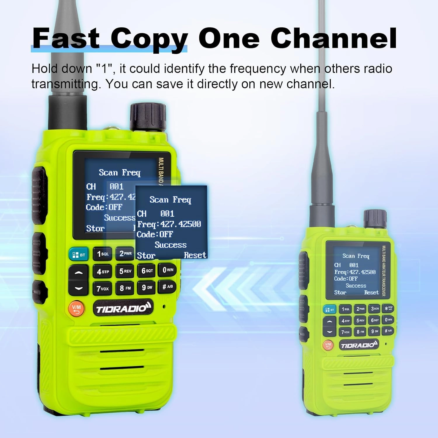 TIDRADIO TD-H3 GMRS Radio,Type C & Wireless Programming(4pcs Batteries)，8-Band Long Range Walkie Talkies Rechargeable Handheld Full-Featured 2 Way Radios, Full Kit (Green)