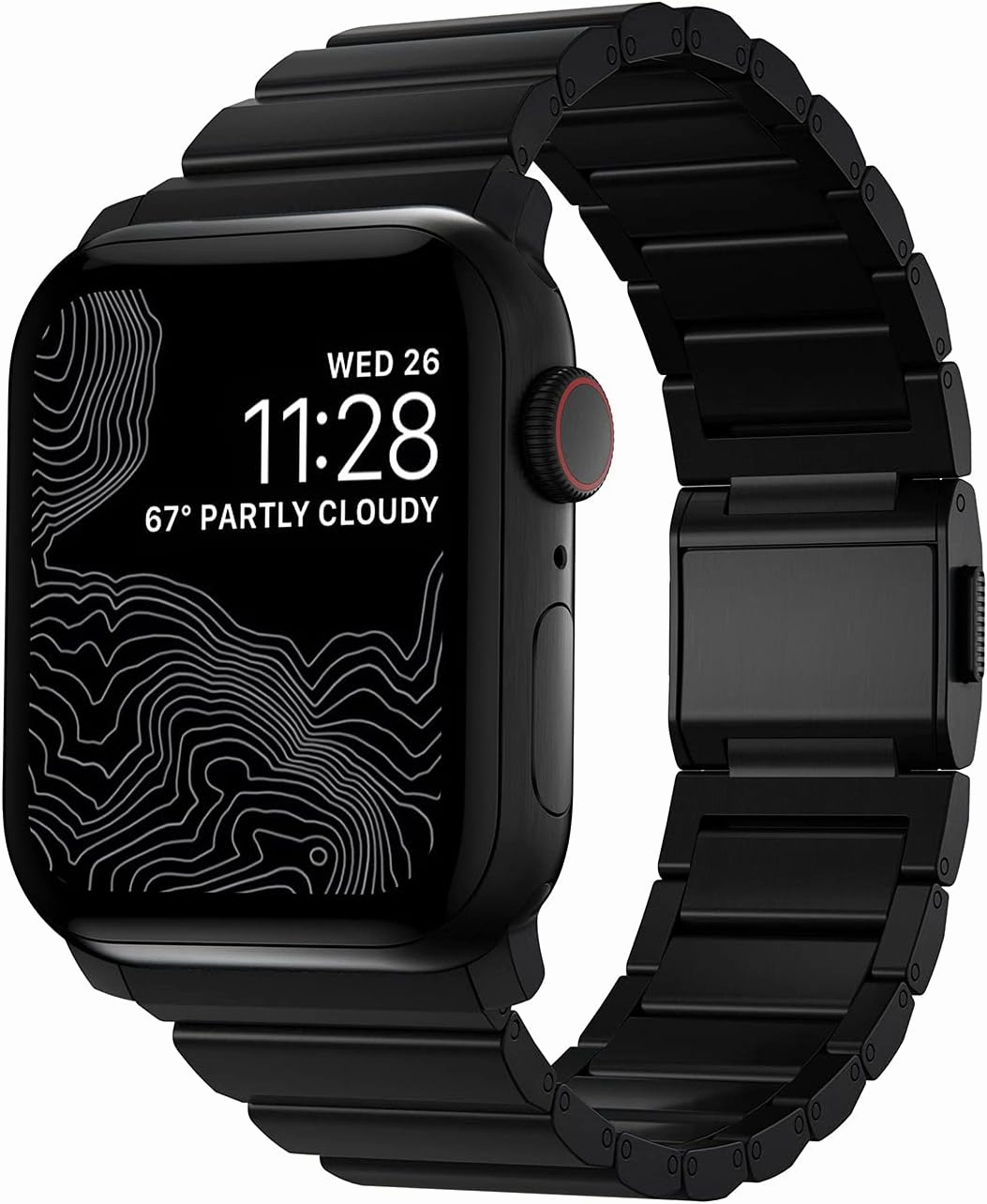 Titanium Apple Watch Band 45mm, Titanium Ultra Watch Band with Adjustable Links and Integrated Lugs, Titanium Band for Apple Watch Ultra and Ultra 2 Watch Band, Compatible with Apple Watch Series 1-10, and SE