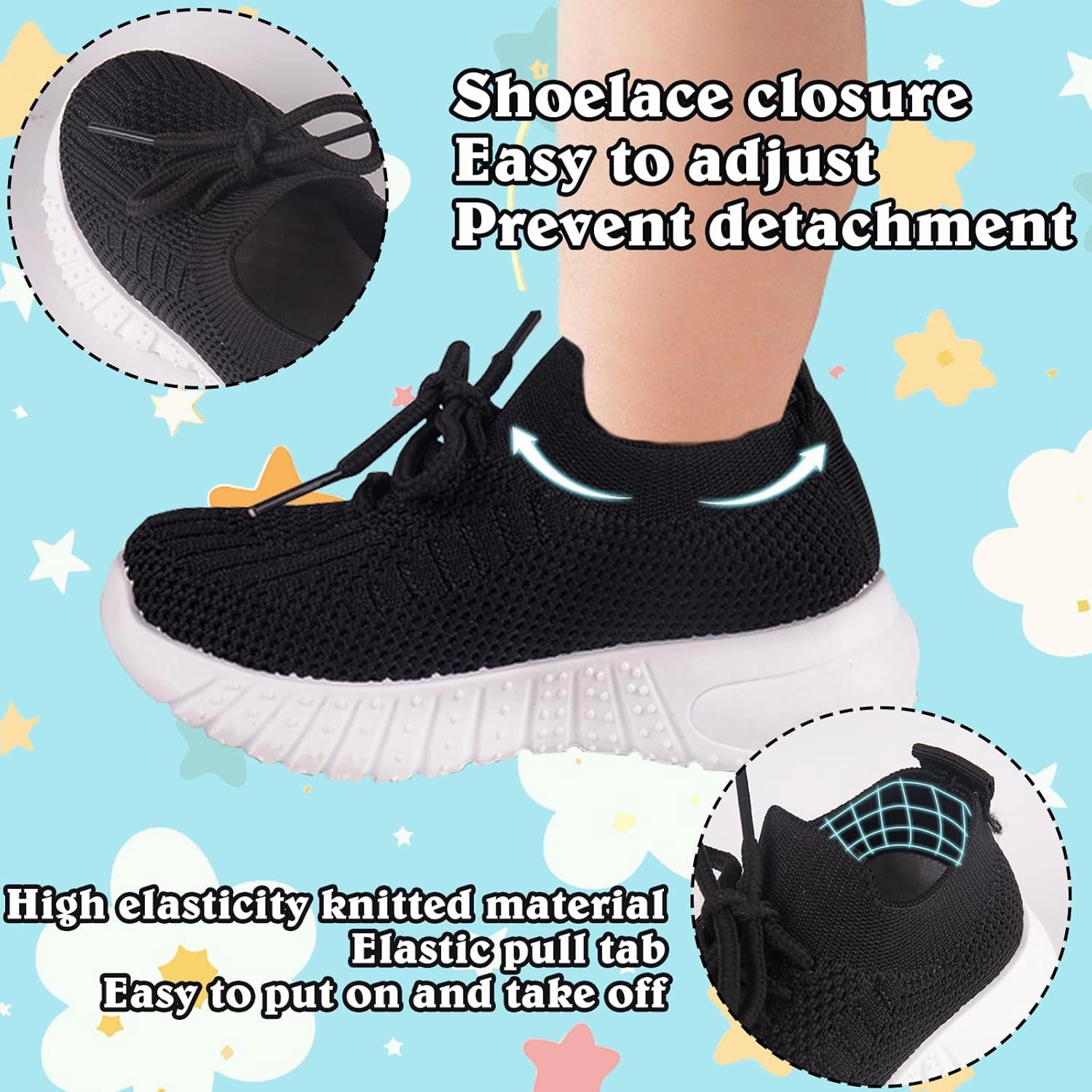 Toddler Baby Girls Boys Tennis White Walking Barefoot Slip on Shoes 18-24 Months Size 5 Wide Toe Box Summer Soft Sole Flexible Dinosaur Cheer Shoes Breathable Outdoor Soccer Rubber Sneakers