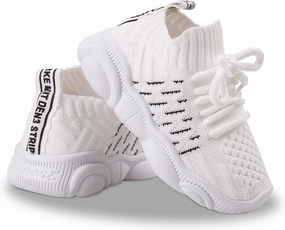 Toddler Baby Girls Boys Tennis White Walking Barefoot Slip on Shoes 18-24 Months Size 5 Wide Toe Box Summer Soft Sole Flexible Dinosaur Cheer Shoes Breathable Outdoor Soccer Rubber Sneakers