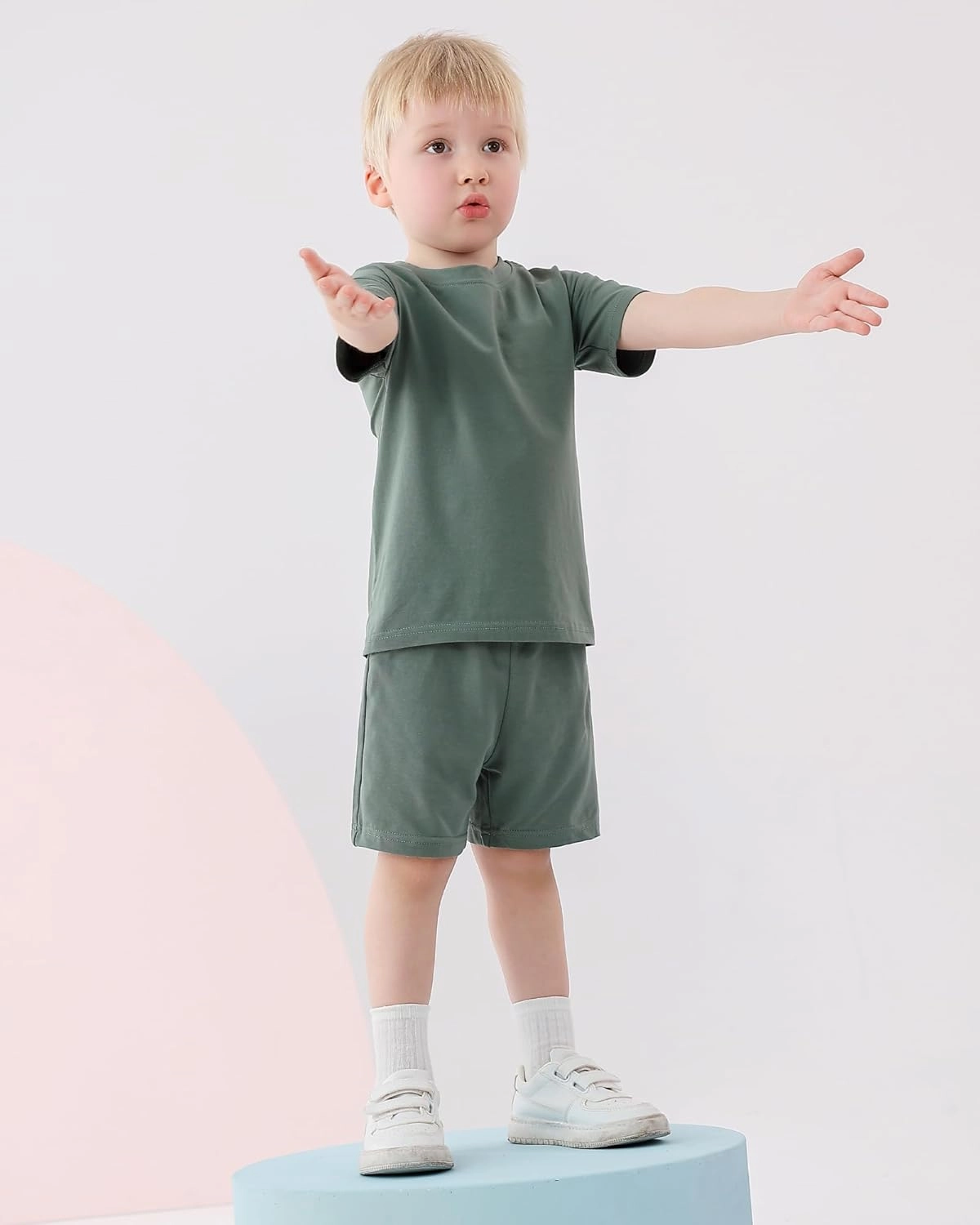 Toddler Boy Summer Outfits 3T 4T 5T Boys Clothes Kids Solid Shorts Set Cotton 2 Piece Clothing Sets