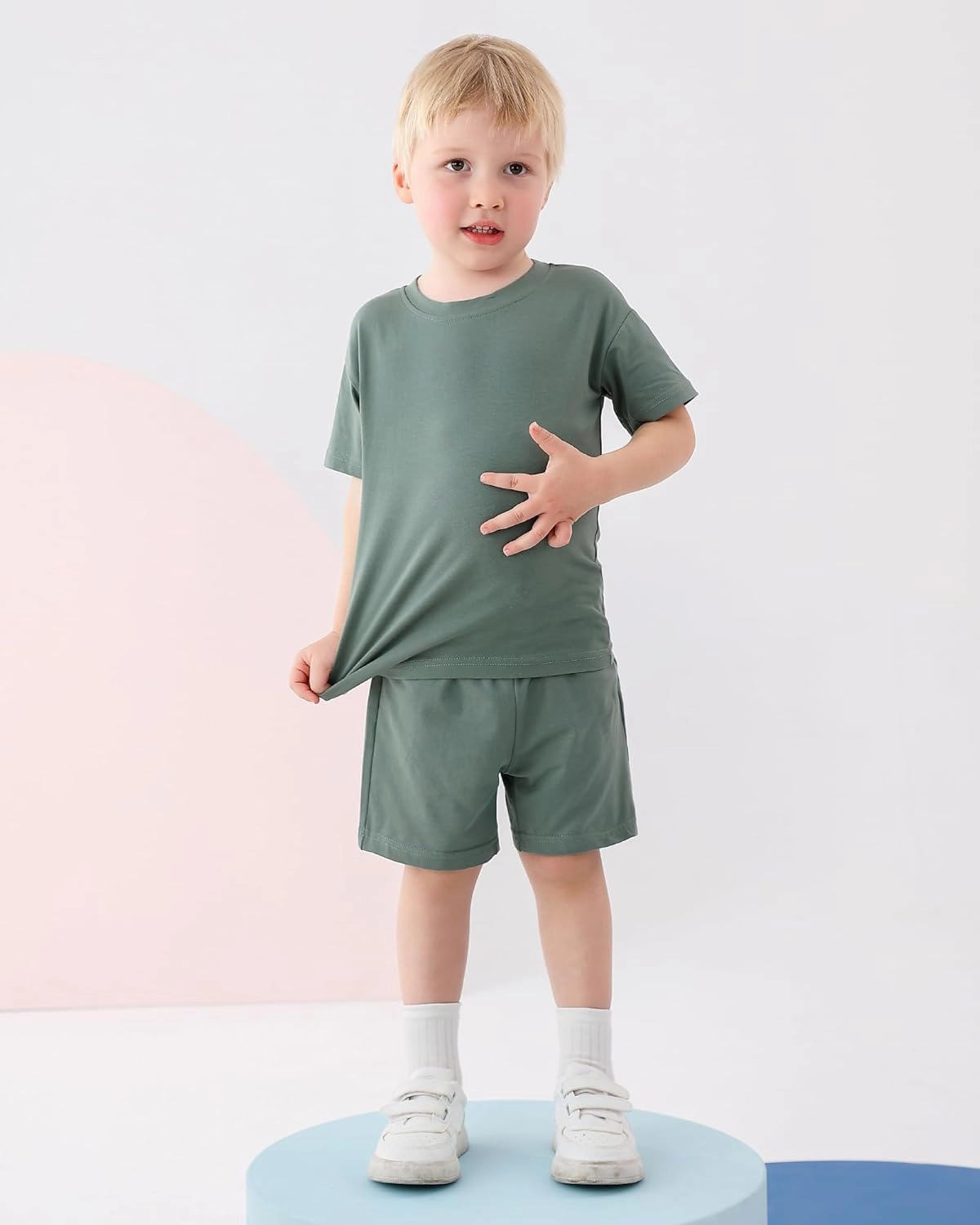 Toddler Boy Summer Outfits 3T 4T 5T Boys Clothes Kids Solid Shorts Set Cotton 2 Piece Clothing Sets