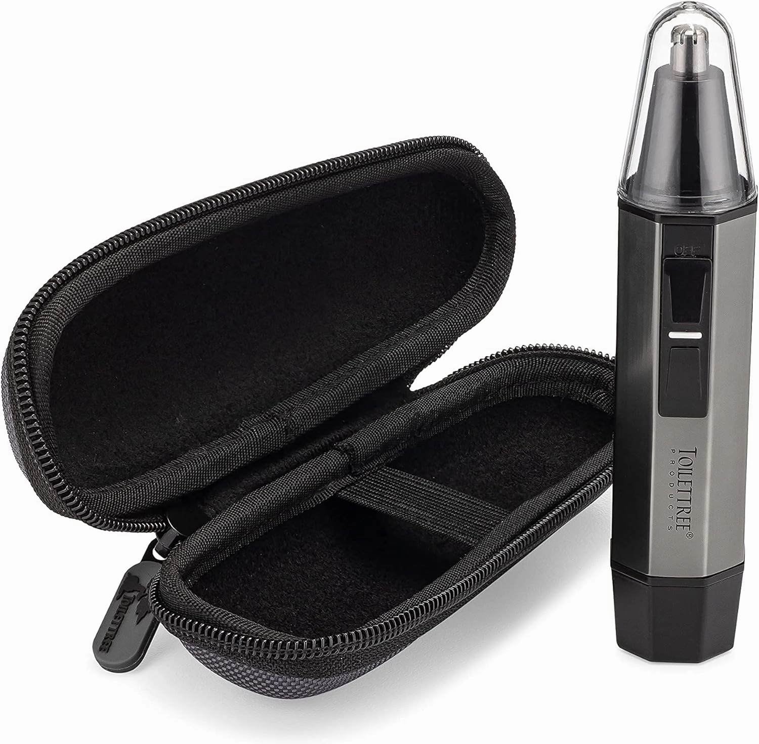 ToiletTree Products Water Resistant Heavy Duty Steel Nose Trimmer with LED Light and Travel Case