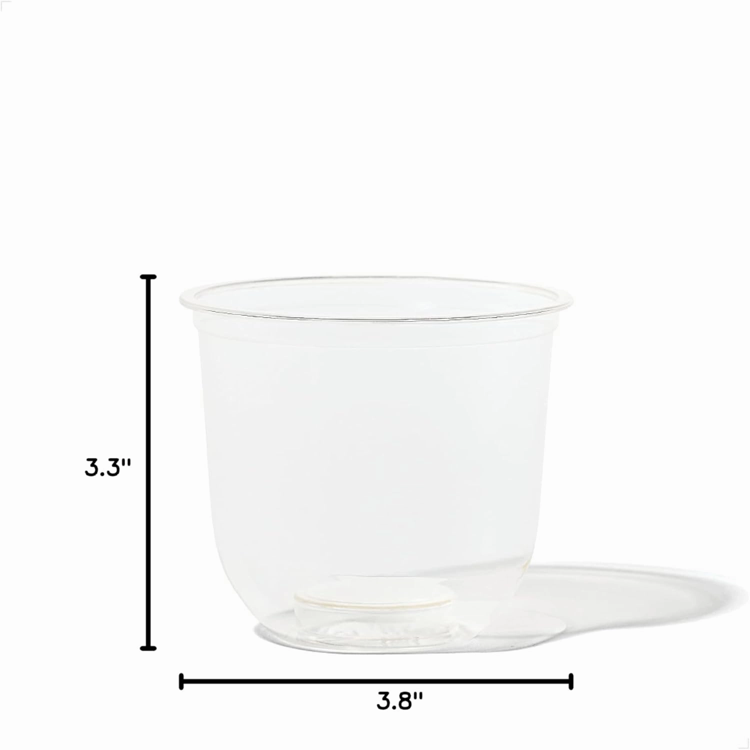 TOSSWARE NATURAL Arc - Plant Based Clear Cold Cups 12 oz - Plastic Alternative for Parties, Bachelorettes, Weddings - Recyclable - Set of 50