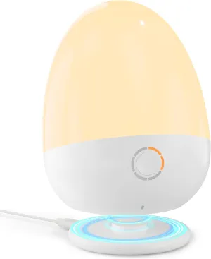 Touch Egg Night Light for Baby Nursery, Rechargeable Portable Kids Nightlight Lamp with 1-6H Feeding Timer, 3 Color Temperatures Dimmable, Ideal for New Moms of Toddlers