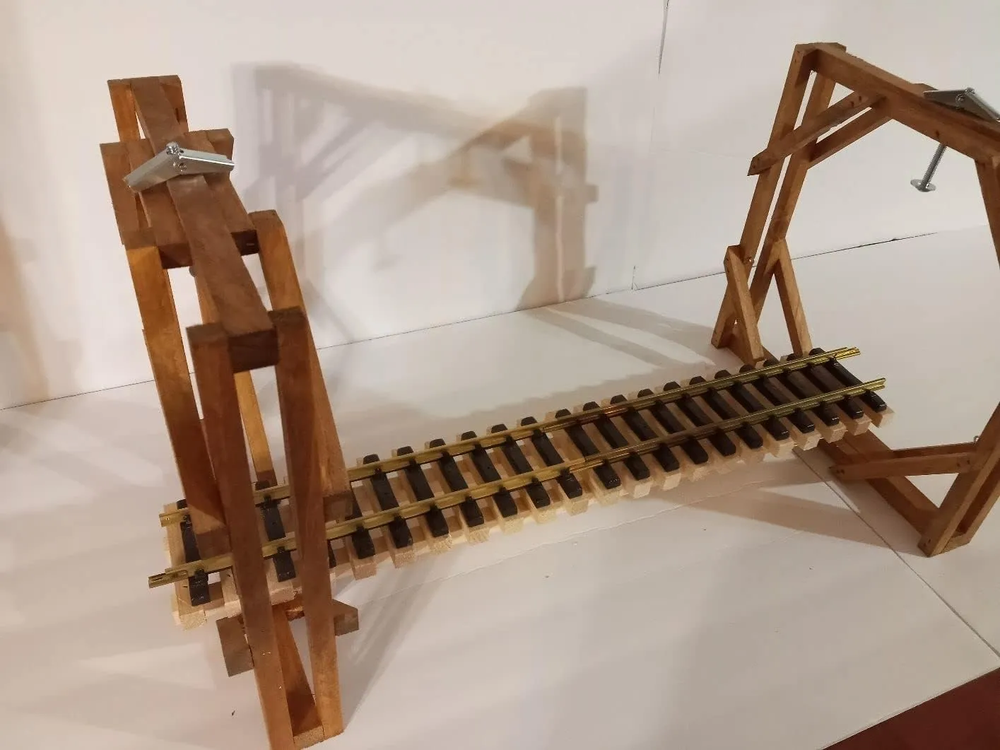 Toughtimbers G Scale Garden Trestle Model Train Support (12 inch) - Brown Wooden Model Train Accessory