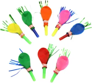 Toyvian Metallic Balloons 100 Pcs Kids Playset Kidcraft Playset Kids Blowouts Musical Blow Outs Party Whistles Noisemaker Balloon Metal Child Generator Childrens Toys