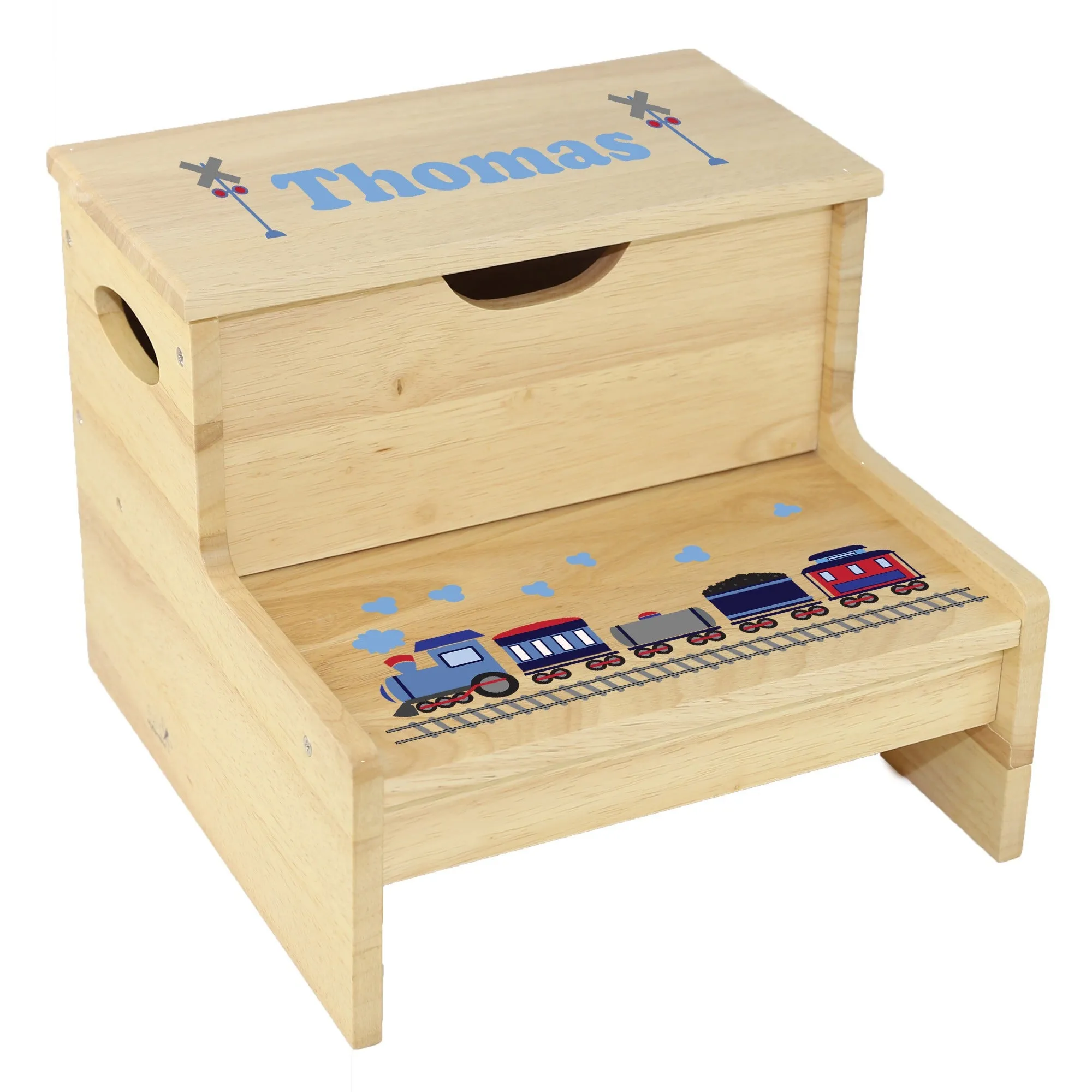 Train Natural Storage Step Stool