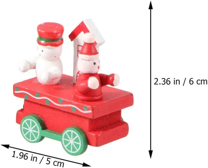 Train Party Favors Under Christmas Tree Train Creative Train Toy Christmas Train Figurine Christmas Train Table Decor Christmas Train Decorations Round Dome Tray Mini Wooden Child