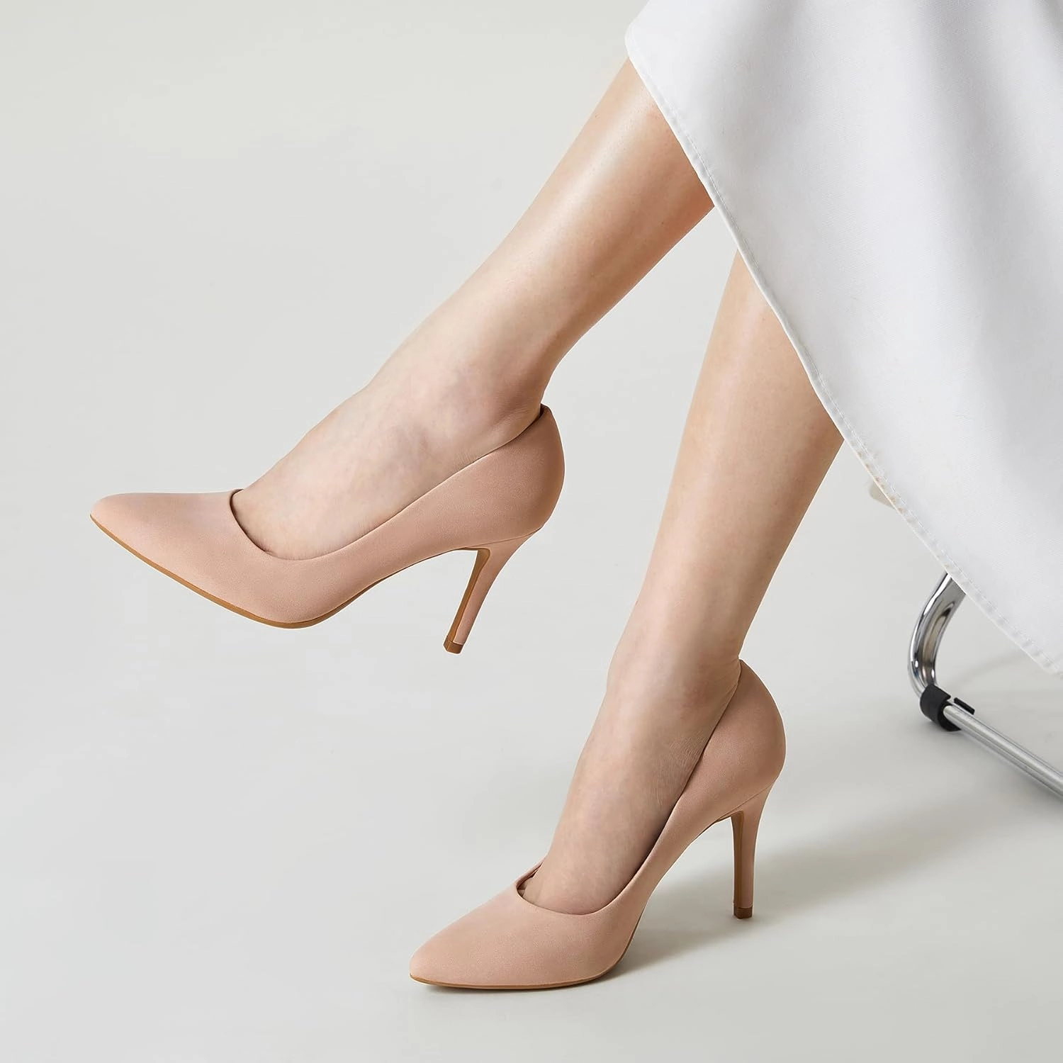 Trary Women’s Slingback Pumps, Black Heels Gold Heels Nude Pink Red Heels, Pointed Toe High Heels for Women Sexy Stiletto Heels Buckle Ankle Strap Closed Toe Pumps Office Party Prom Dress Shoes