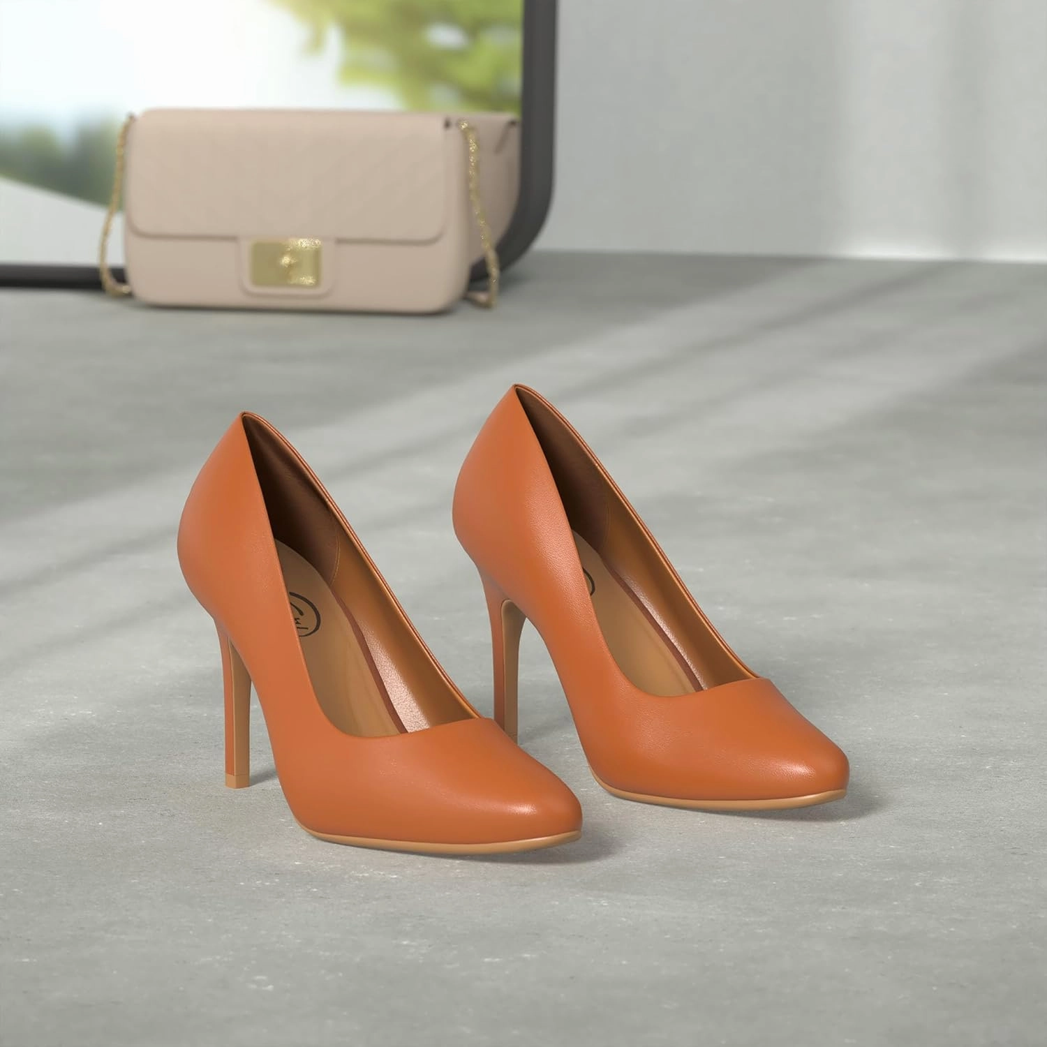 Trary Women’s Slingback Pumps, Black Heels Gold Heels Nude Pink Red Heels, Pointed Toe High Heels for Women Sexy Stiletto Heels Buckle Ankle Strap Closed Toe Pumps Office Party Prom Dress Shoes
