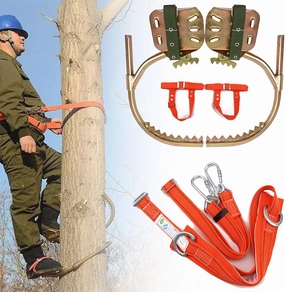 Tree Climbing Spikes, Tree Climbing Gear for Tree Work, Non-Slip Climbing Trees Tool with Safe Belt for Climbing Hunting Observation Picking Fruit,300model