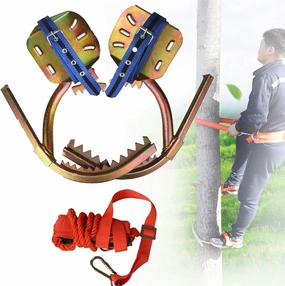 Tree Climbing Spikes, Tree Climbing Gear with Safe Belt, Simple to Use Climbing Tool, Rust-Proof and Wear-Resistant, Tree Climbing Tool for Hunting Observation, Picking Fruit,300model