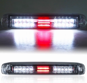 Tresound LED Third 3rd Brake Light for 99-07 Chevrolet (Chevy) Silverado GMC Sierra 1500 2500 3500 HD Classic, Rear Cargo Lamp High Mount Stop light Chrome Housing (Clear)