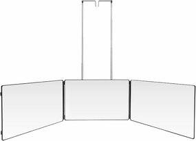 Tri-Fold Hair-Cutting Mirror with LED Light – 360° Adjustable, Rechargeable, Stepless Dimming, Multiple Hanging Methods for Haircuts, Shaving & Makeup