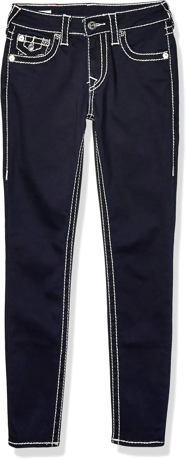 True Religion Women's Jennie Mid Rise Curvy Fit Skinny Ankle Jean