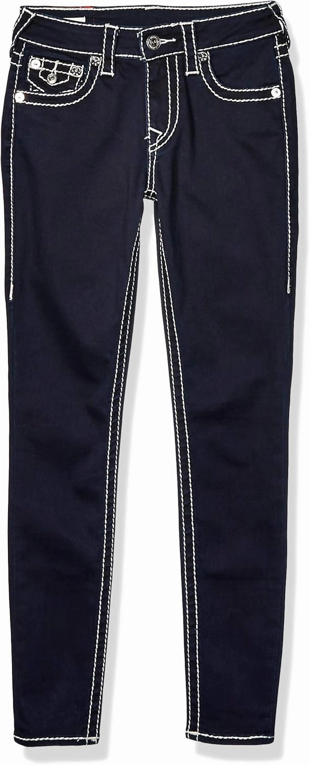 True Religion Women's Jennie Mid Rise Curvy Fit Skinny Ankle Jean