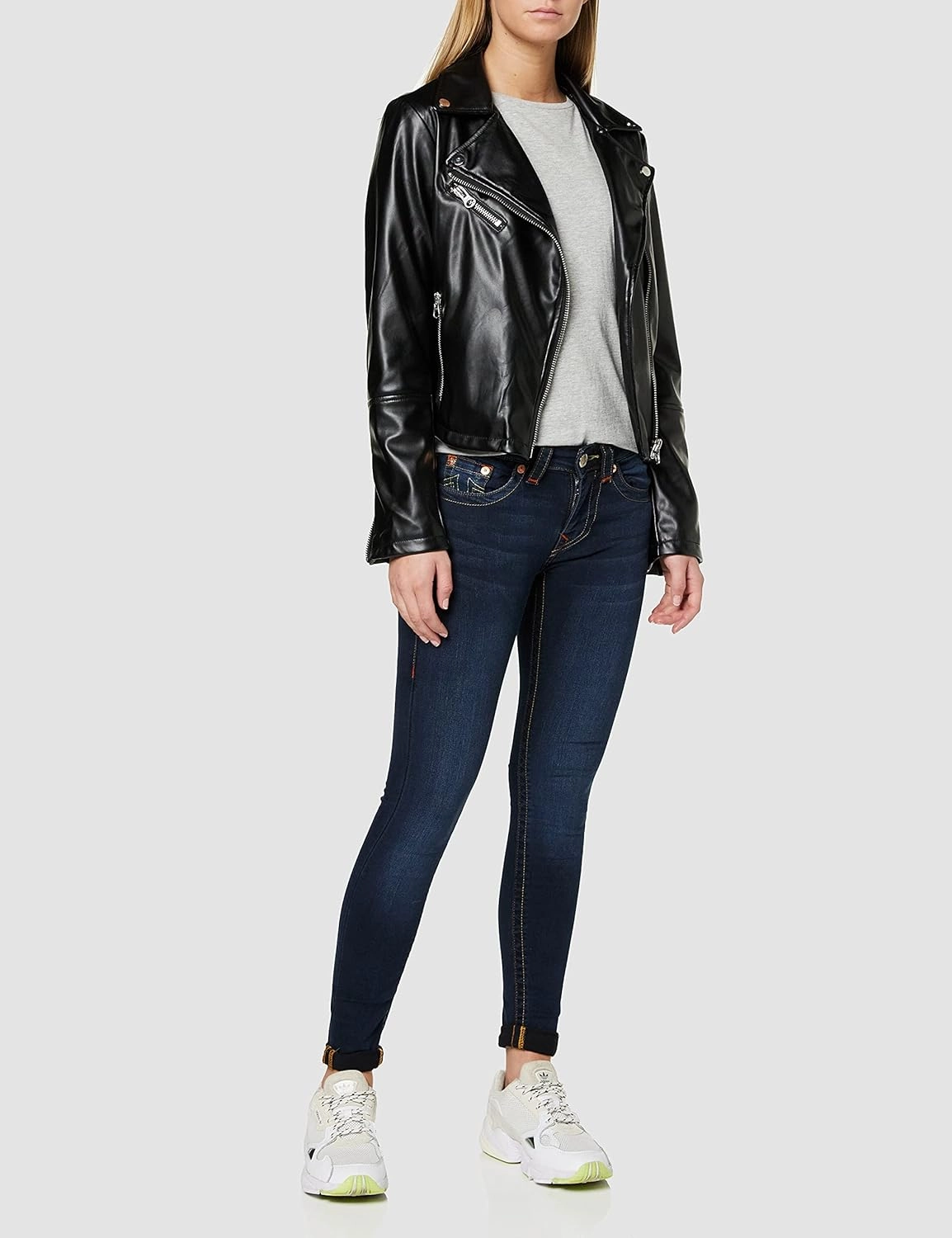 True Religion Women's Jennie Mid Rise Curvy Fit Skinny Ankle Jean