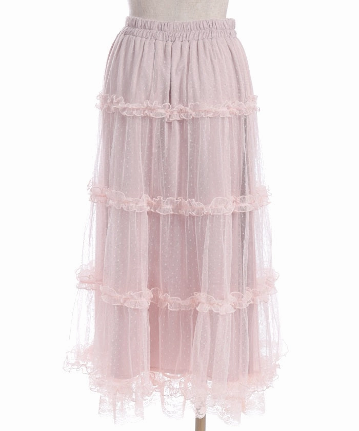Tulle Tiered Long Skirt