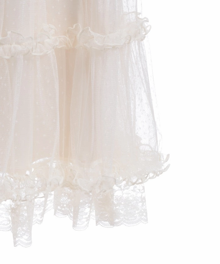 Tulle Tiered Long Skirt