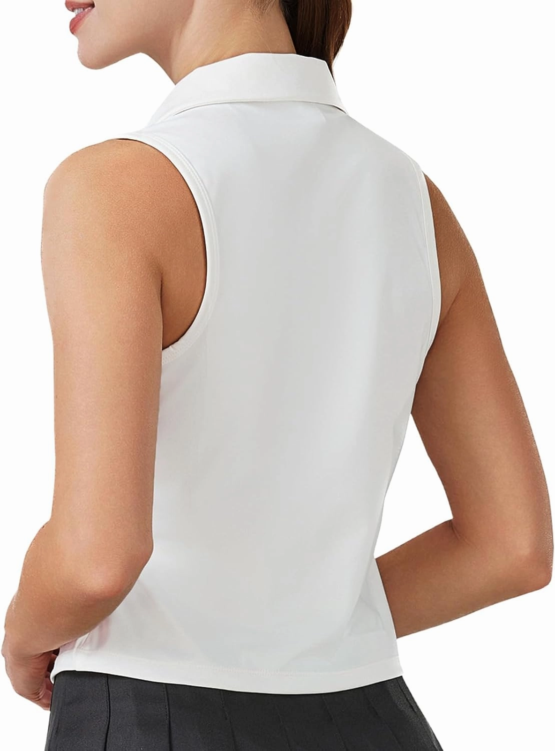 Turnhier Womens Sleeveless Golf Polo Shirts Quick Dry Collared V Neck Tennis Athletic Tank Tops