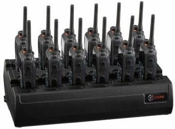 Twelve Bay Rapid Desk Charger for Kenwood NX-220E2 dPMR Rechargeable Two Way Radio (Built-in Power Supply)