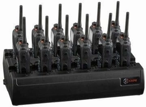 Twelve Bay Rapid Desk Charger for Kenwood TK-3501 Rechargeable Two Way Radio (Built-in Power Supply)