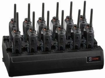 Twelve Bay Rapid Desk Charger for Kenwood VP5430 Rechargeable Two Way Radio (Built-in Power Supply)