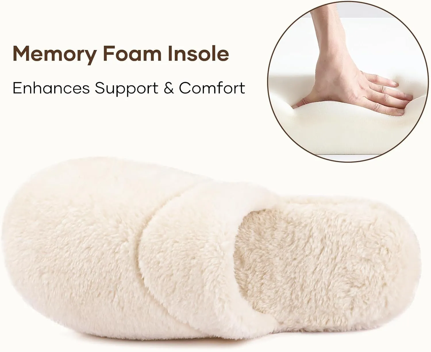 ULTRAIDEAS Womens Fluffy Scuff House Slippers Indoor