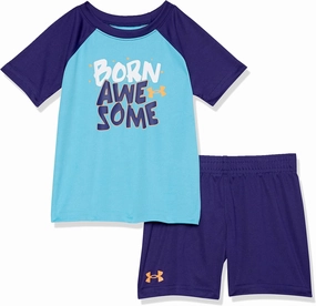 Under Armour baby-boys Tee and Short Set, Short Sleeve and Tank Designs, Lightweight and Breathable