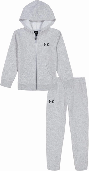 Under Armour boys Long Sleeve Logo Hoodie & Joggers Set, Baby & Toddler