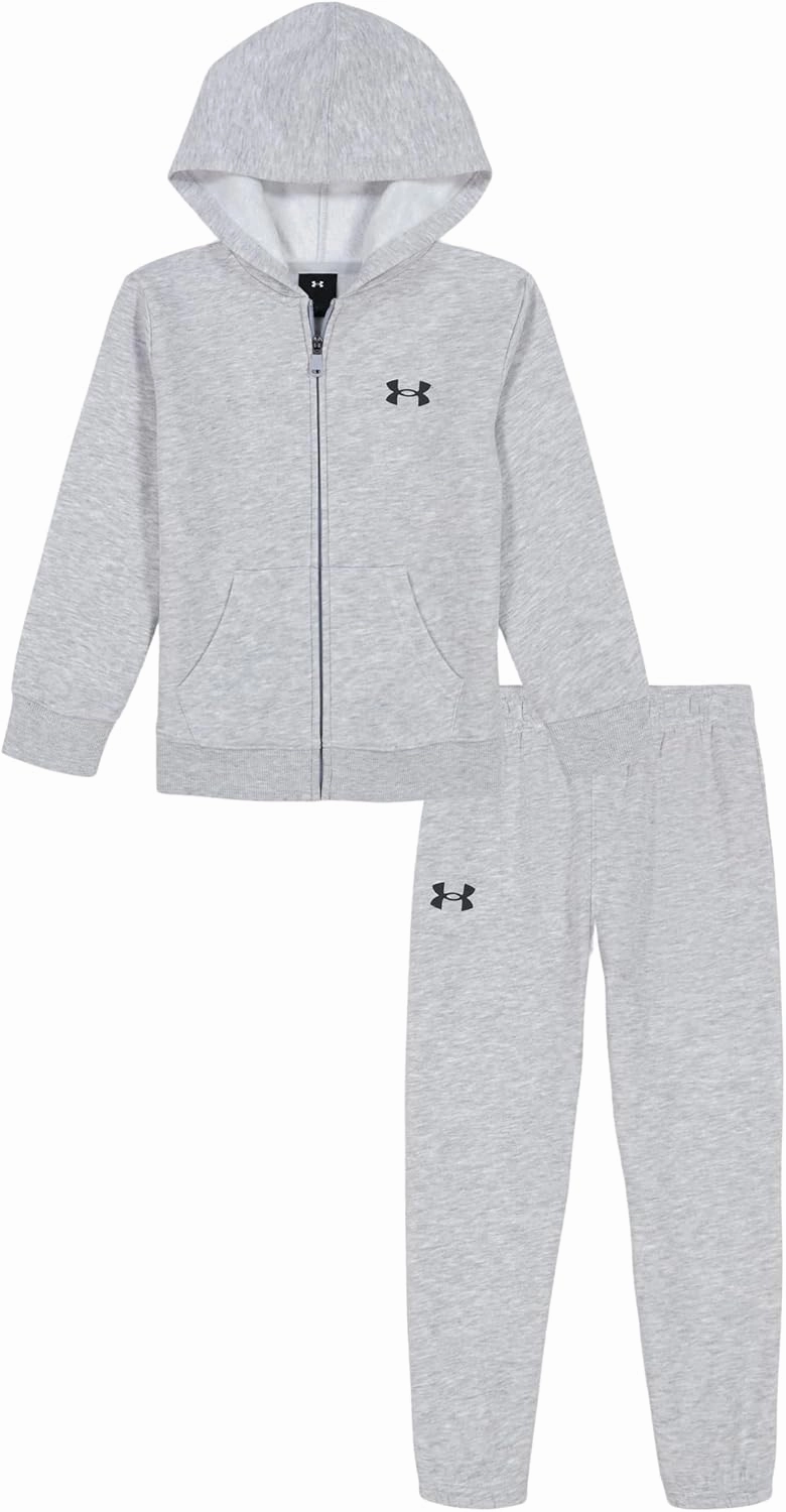 Under Armour boys Long Sleeve Logo Hoodie & Joggers Set, Baby & Toddler