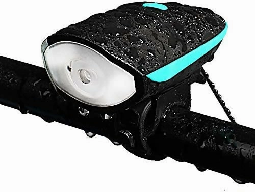USB Rechargeable Bicycle Horn & LED Front Light