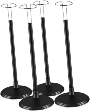Vaguelly Height Adjustable Black Doll Support Frame 4pcs Action Figure Stand Doll Stands Holder for Display Toy Rack