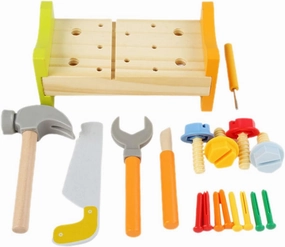 Vaguelly 1Set Educational Wooden Pounding Peg Workbench for Hammer Brightly Colored Design Promotes Fine Motor Skills and Intelligence Development for Indoor Play