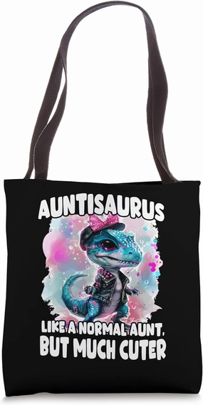 Velociraptor cute dino T for your aunt dinosaur Tote Bag