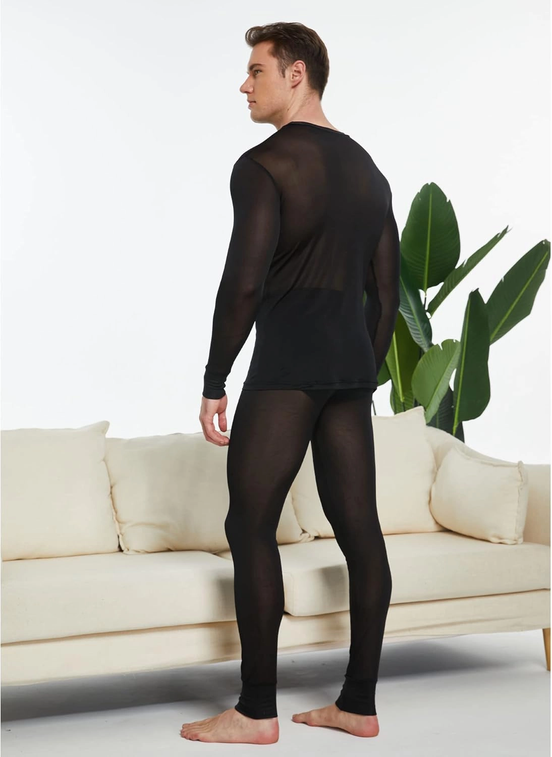 Viamulion Men's Pure Mulberry Silk Knitted Thermal Underwear Set