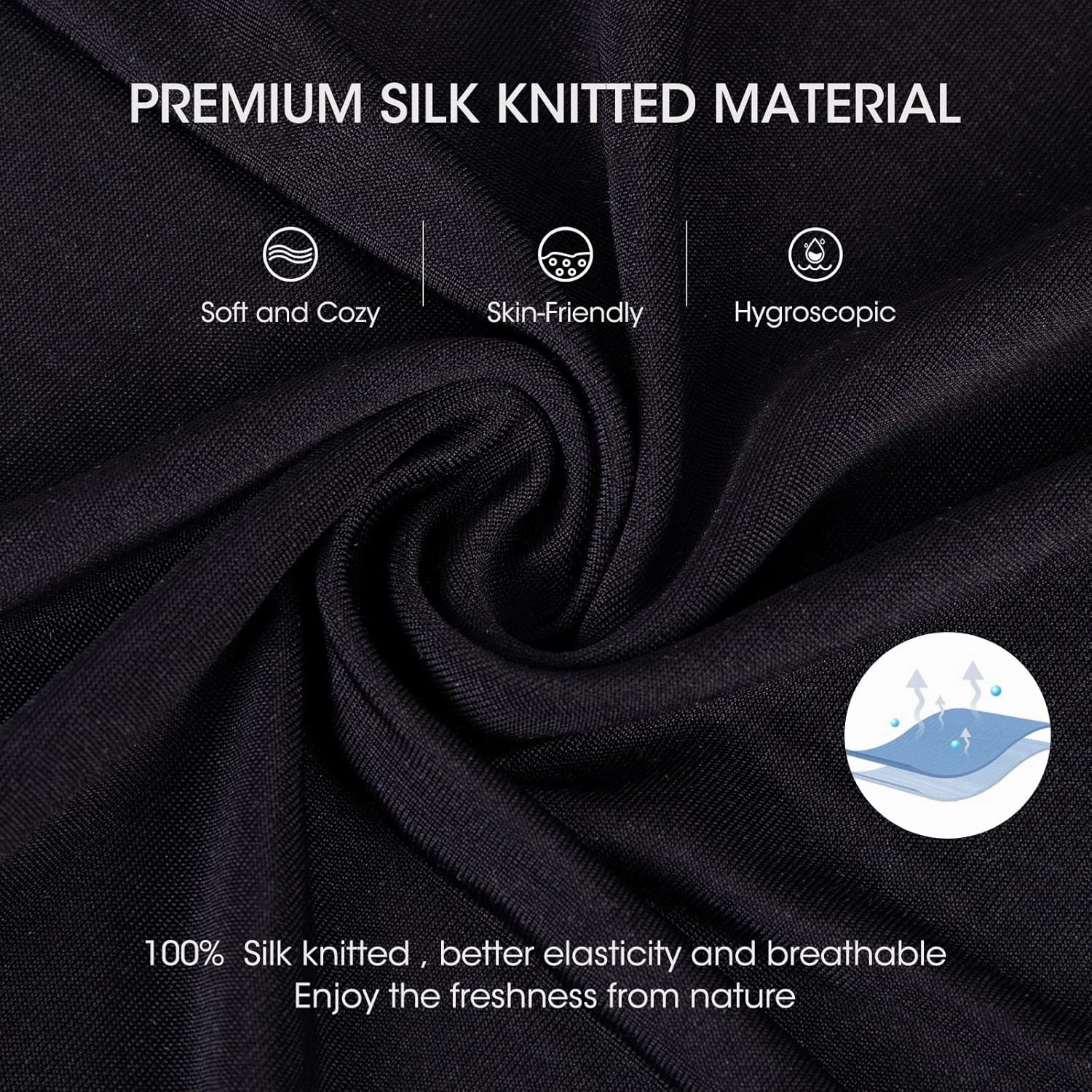 Viamulion Men's Pure Mulberry Silk Knitted Thermal Underwear Set