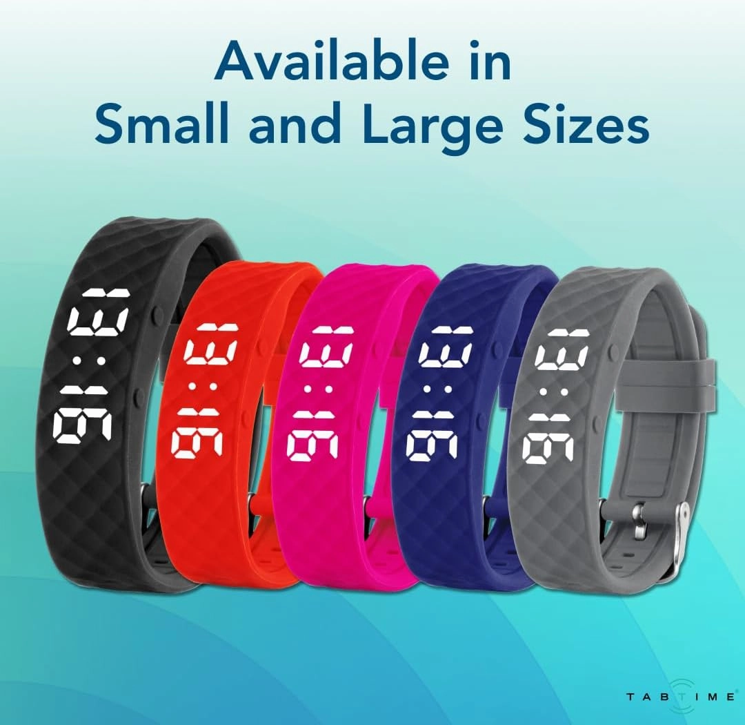 Vibrating Alarm Reminder Watch - with up to 10 Personal Alarms or Pill Reminders per Day