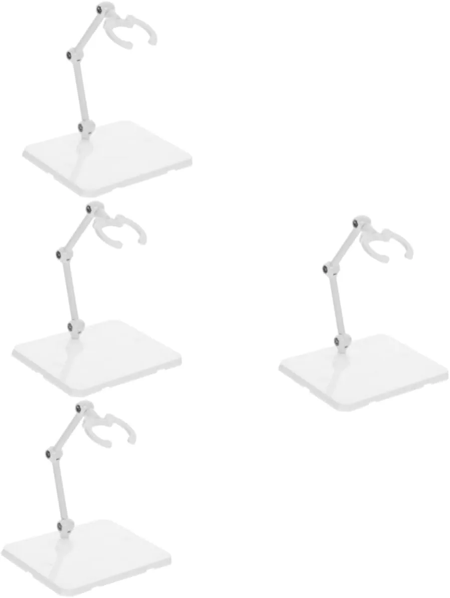 VICASKY 4pcs Adjustable Action Figure Display Stand Plastic Doll Model Holder Stable Support for Home Store and Collectors Strong Load-bearing Capacity Design