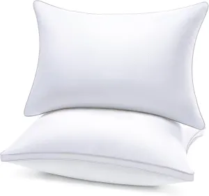 viewstar Pillows Standard Size Set of 2, Hotel Quality, Down Alternative Gusseted Bed Pillows for Side, Back, or Stomach Sleepers, Soft 17" x 26"