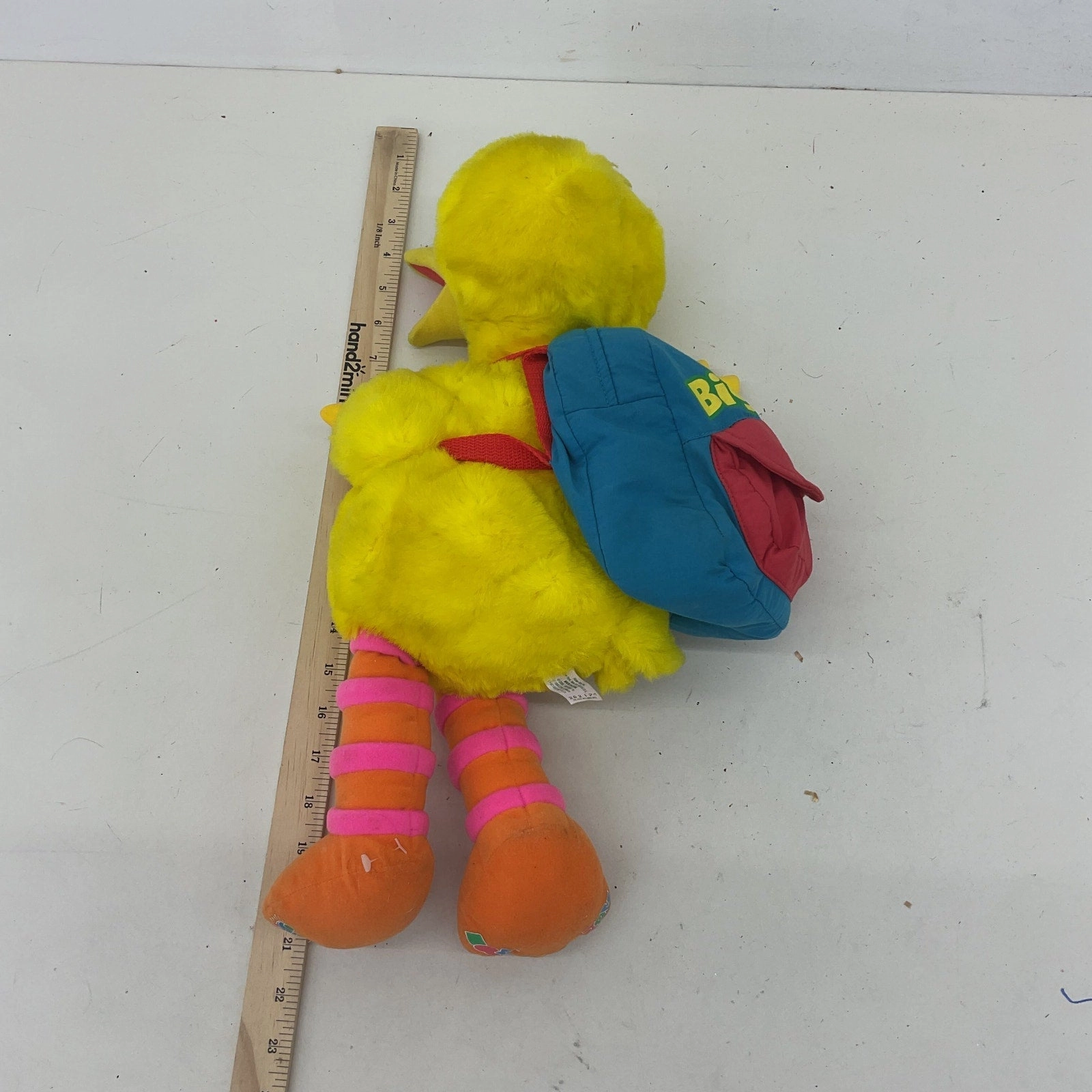 Vintage Sesame Street Play & Teach Big Bird Interactive Plush w/ Bag of Blocks
