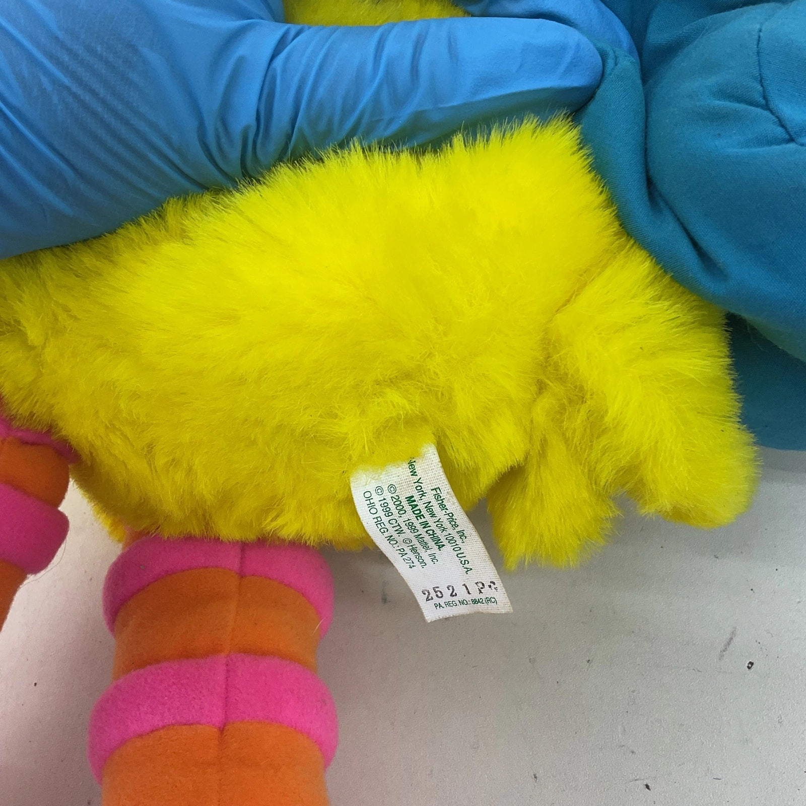 Vintage Sesame Street Play & Teach Big Bird Interactive Plush w/ Bag of Blocks