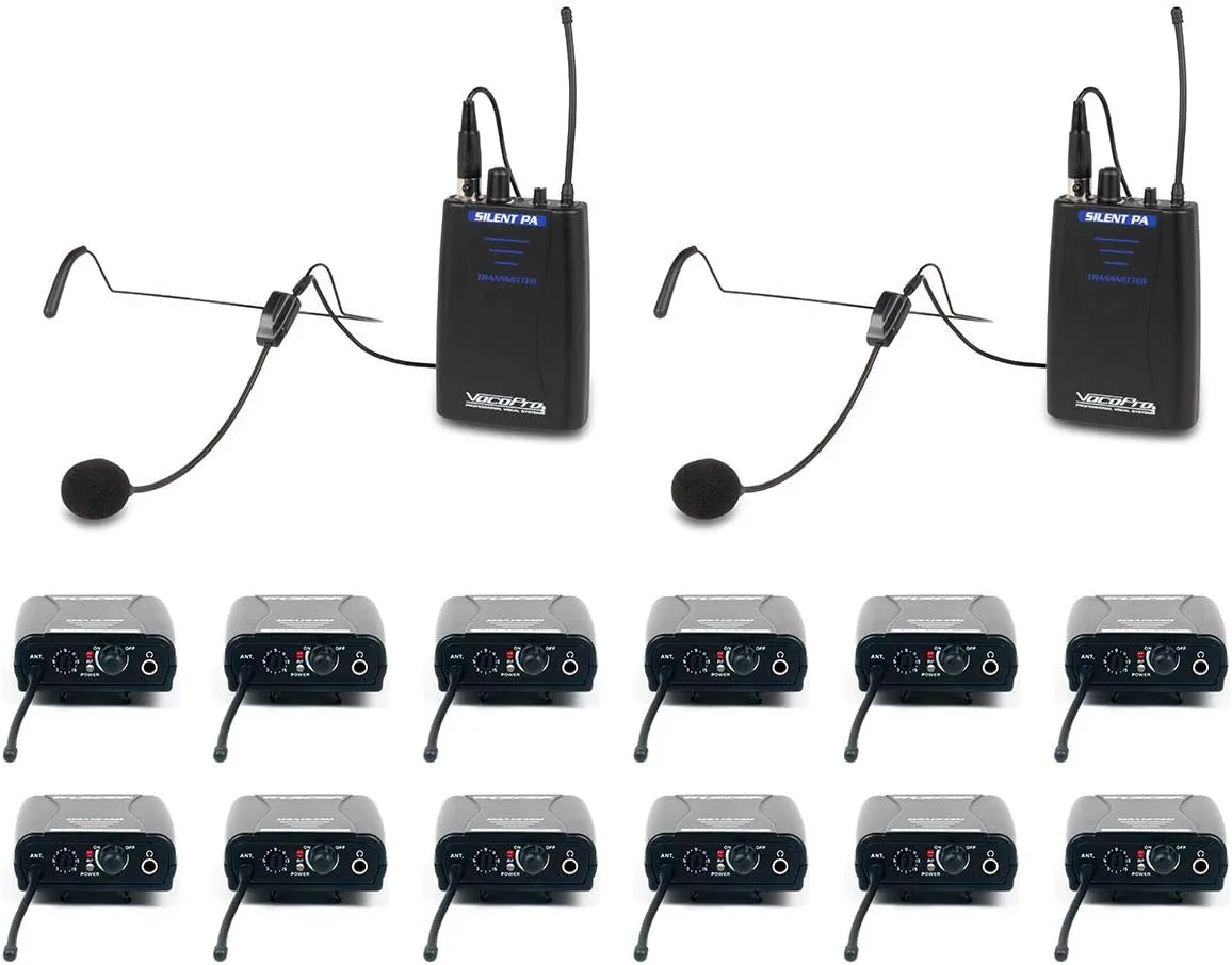 VocoPro SilentPA-IFB-12 - One Way Communication System for TV & Film Production