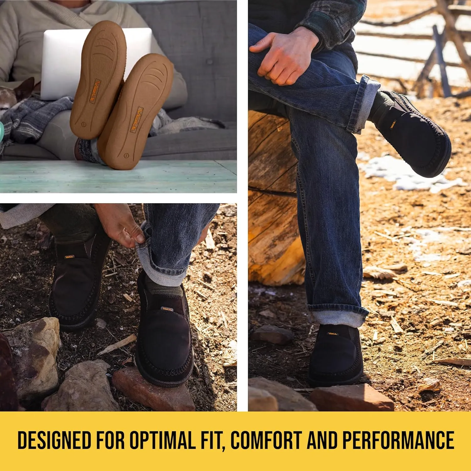 Volt Rechargeable Heated Slippers - Comfortable Foot Warmers Shoes with Heated Insoles - Indoor/Outdoor Warm Slippers