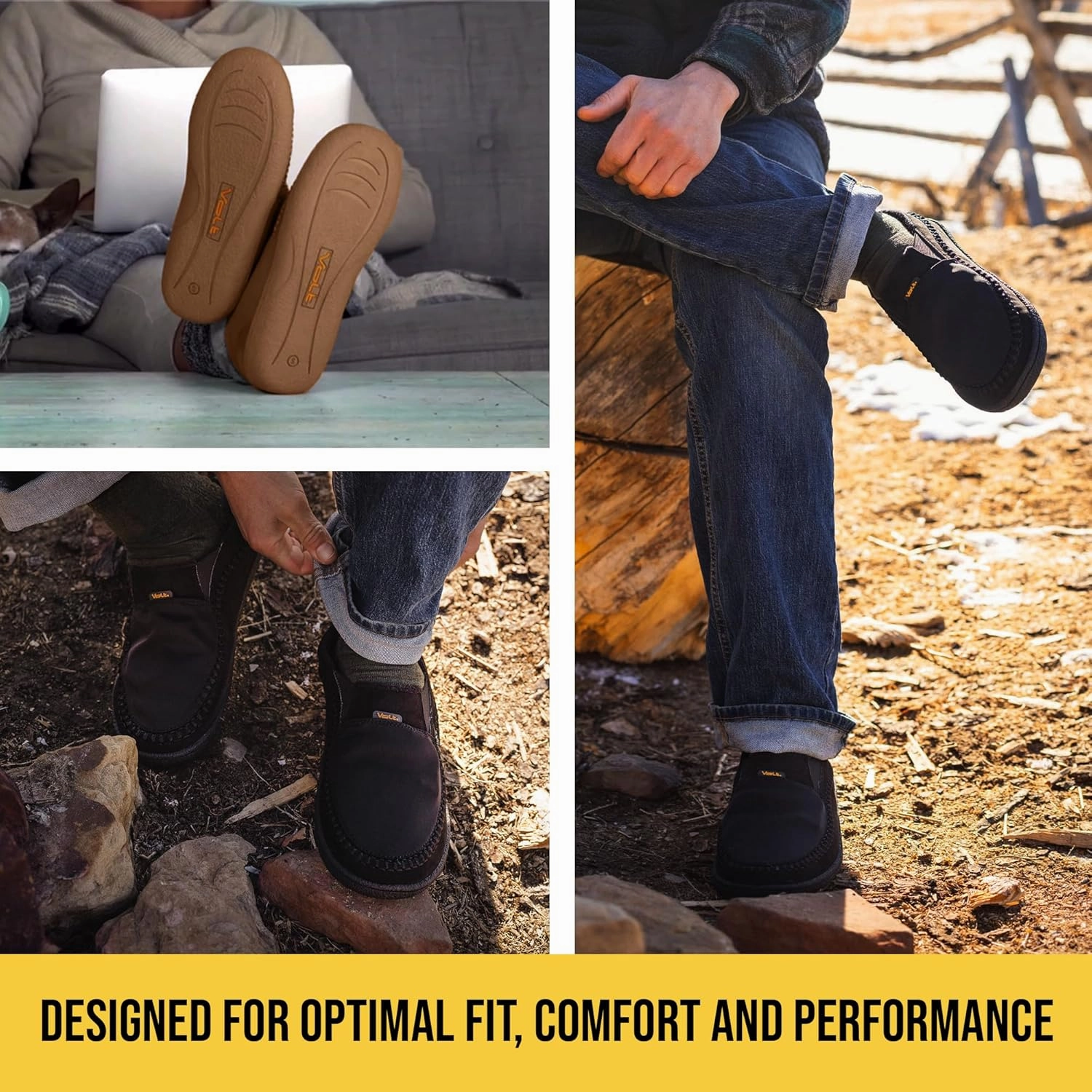 Volt Rechargeable Heated Slippers - Comfortable Foot Warmers Shoes with Heated Insoles - Indoor/Outdoor Warm Slippers