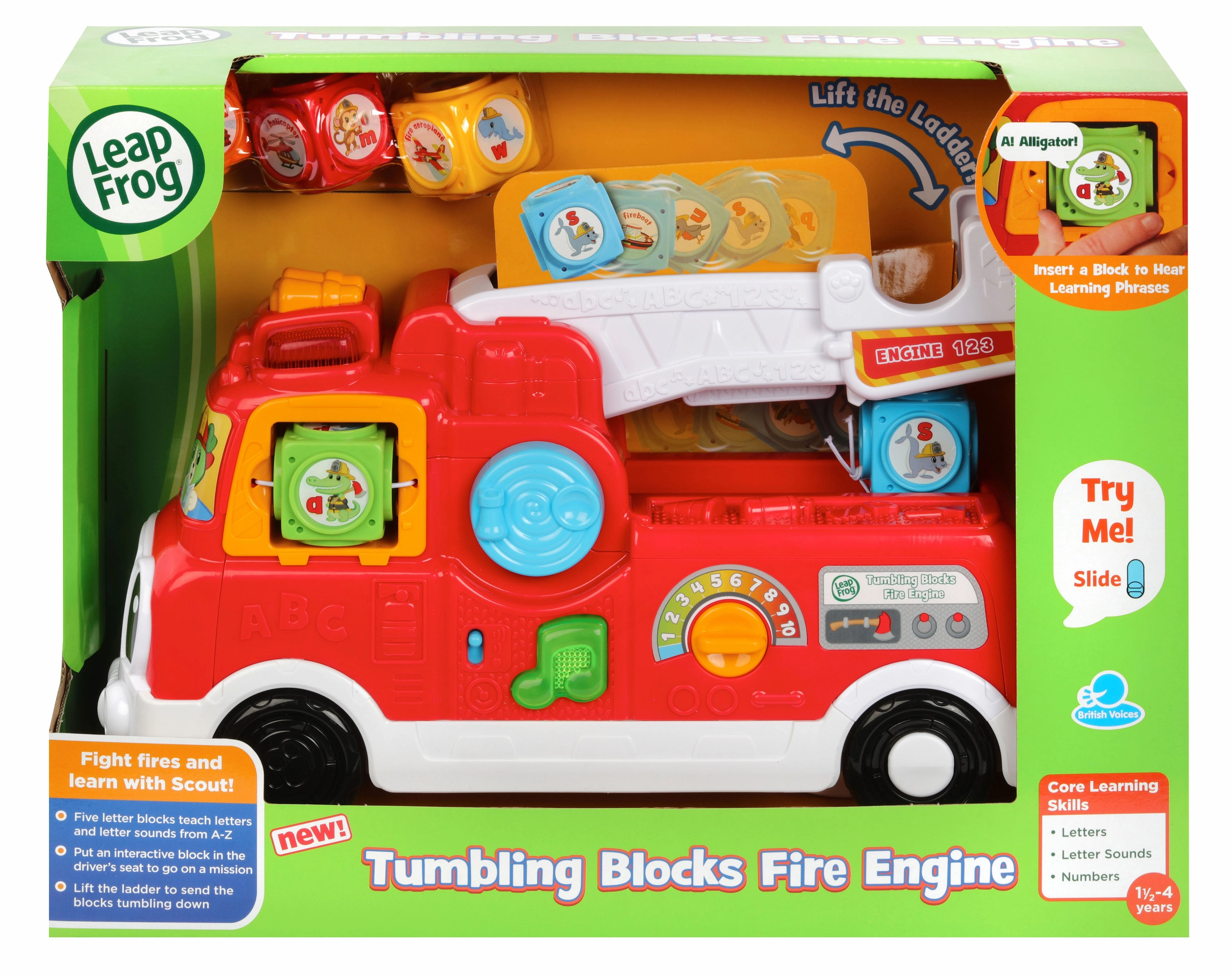 Vtech Leapfrog Tumbling Blocks Fire Engine UK