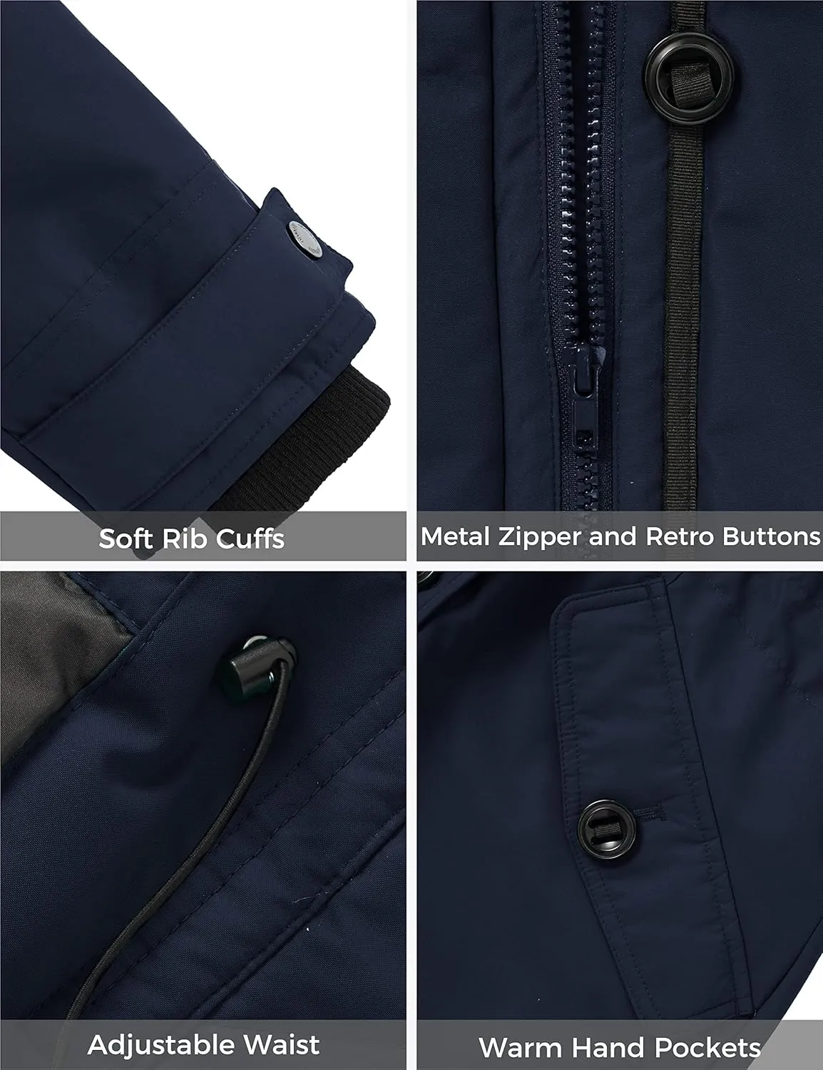 wantdo Women's Hooded Winter Coat Waterproof Warm Long Puffer Jacket Parka