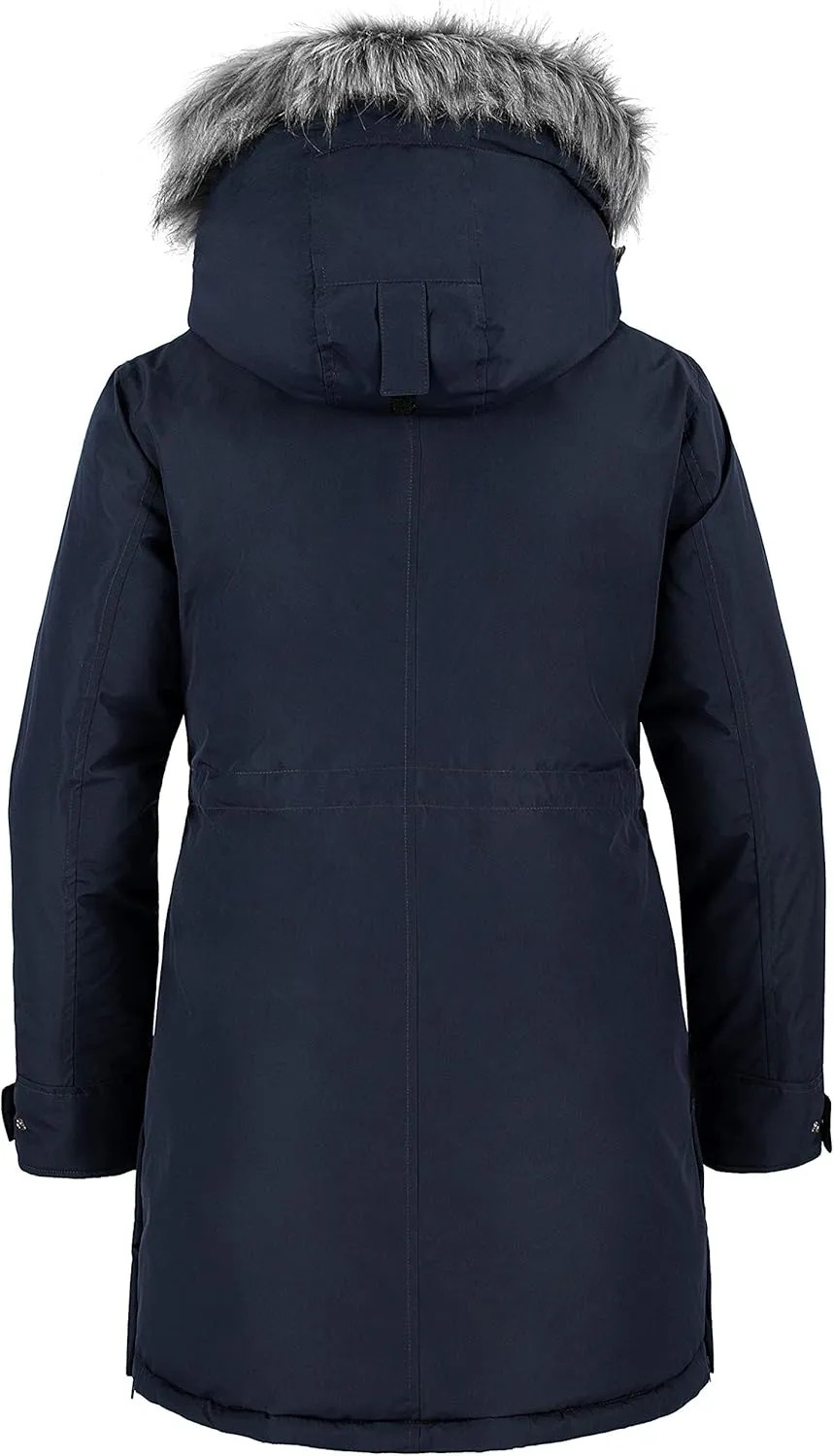 wantdo Women's Hooded Winter Coat Waterproof Warm Long Puffer Jacket Parka
