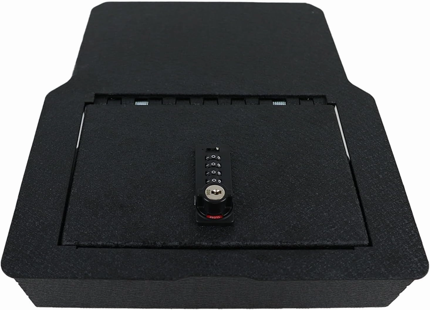 WASAI Underseat Center Console Gun Safe - Console Gun Vault Compatible with Dodge Ram 1500/2500/3500 2020-2024, High Security Armrest Lock Box with 4 Digit Combination Lock with Key